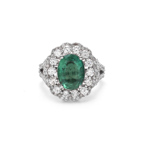 Emerald and Diamond Ring