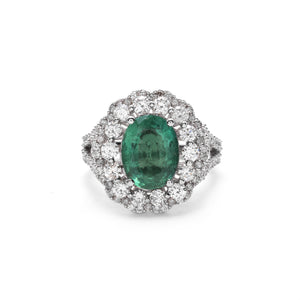 Emerald and Diamond Ring