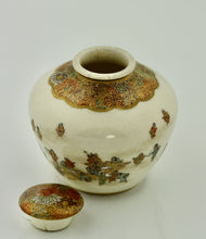 Load image into Gallery viewer, A Satsuma Covered Earthenware Vase by Yabu Meizan, Osaka, 1853-1934