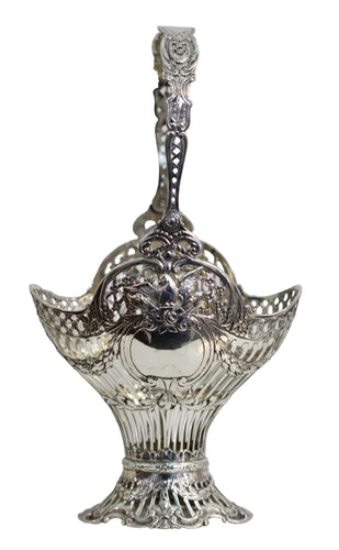 Continental Silver Pierced foliate design basket