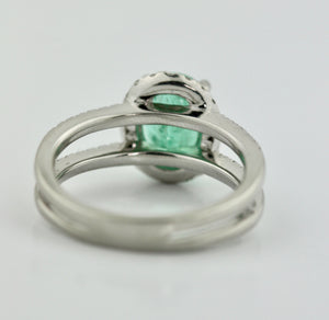 Paraiba Tourmaline and Diamond Ring