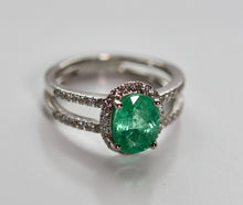 Load image into Gallery viewer, Paraiba Tourmaline and Diamond Ring