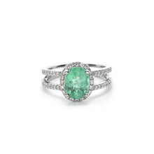 Load image into Gallery viewer, Paraiba Tourmaline and Diamond Ring