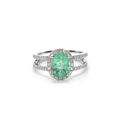 Paraiba Tourmaline and Diamond Ring