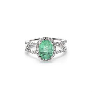 Paraiba Tourmaline and Diamond Ring