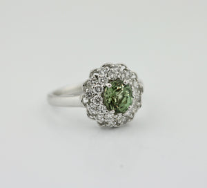 Platinum, Alexandrite and Diamond Ring