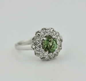 Platinum, Alexandrite and Diamond Ring