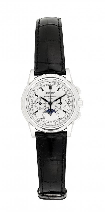 PATEK PHILIPPE 18K WHITE GOLD PERPETUAL CALENDAR MOONPHASE