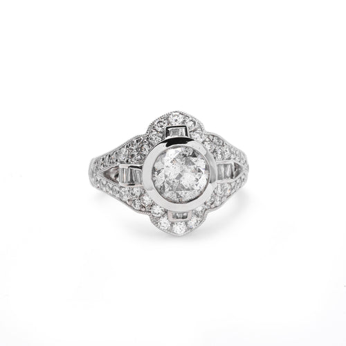 Platinum and Diamond Ring