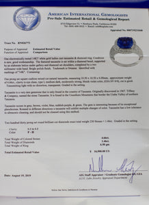 Tanzanite and Diamond Ring