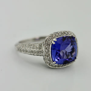 Tanzanite and Diamond Ring