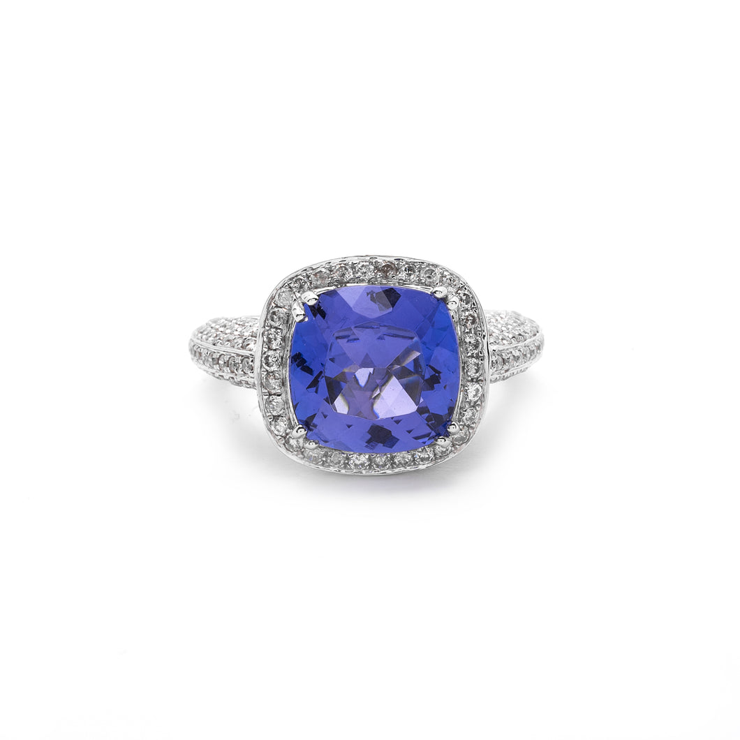 Tanzanite and Diamond Ring