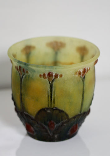 Almeric Walter pate de verre vase designed by Corretic, France circa 1925