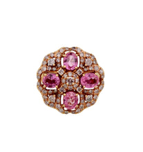 Load image into Gallery viewer, Vintage Gold, Pink Sapphire and Diamond Ring