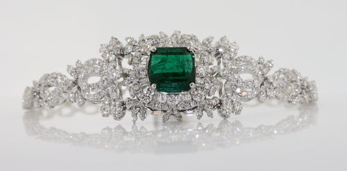 Emerald and Diamond Bracelet