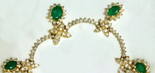 Load image into Gallery viewer, Emerald and diamond necklace mounted in 14kt gold