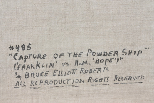 Bruce Elliot ROBERTS (1910) 'The Capture of a Powdership' Oil on canvas
