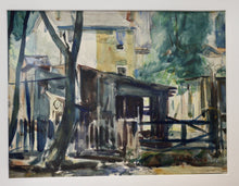 Load image into Gallery viewer, &quot;Back Yards&quot;  watercolor on paper, signed lower right &quot;A P Martino&quot;