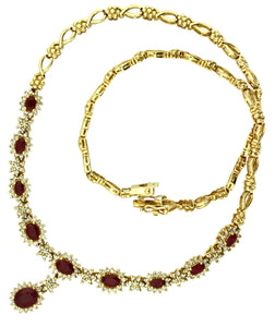 Ruby and Diamond Necklace