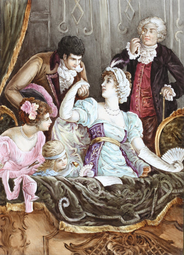 A Very Fine French Parcel-Gilt Enamel Plaque within Ormolu Frame