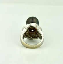 Load image into Gallery viewer, 18 Karat White Gold, Diamond and Cultured Pearl Ring