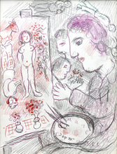 Load image into Gallery viewer, Marc CHAGALL (1887-1985) The Artist At His Easle signed MArc ChAgAll (lower right)