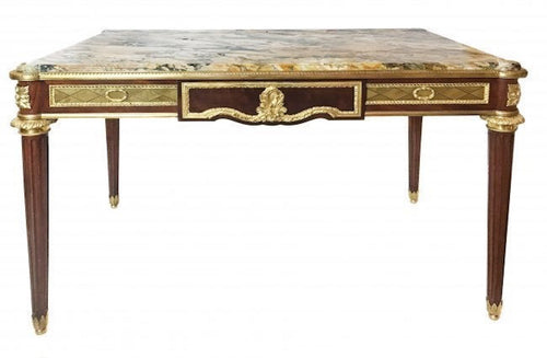 A Louix XVI style gilt-bronze mounted mahogany center table  Paris, circa 1890