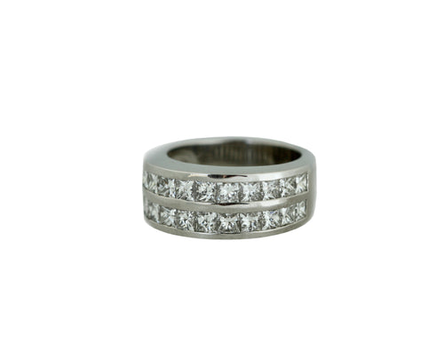 18K White Gold Eternity Band