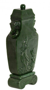 Fine spinach green jade vase