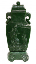 Load image into Gallery viewer, Fine spinach green jade vase