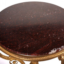 Load image into Gallery viewer, A gilt-bronze and red marble guéridon table