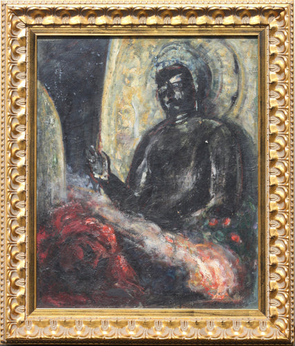 Attributed to Franz VON STUCK (1863-1928) Buddha indistinctly signed (l/r)