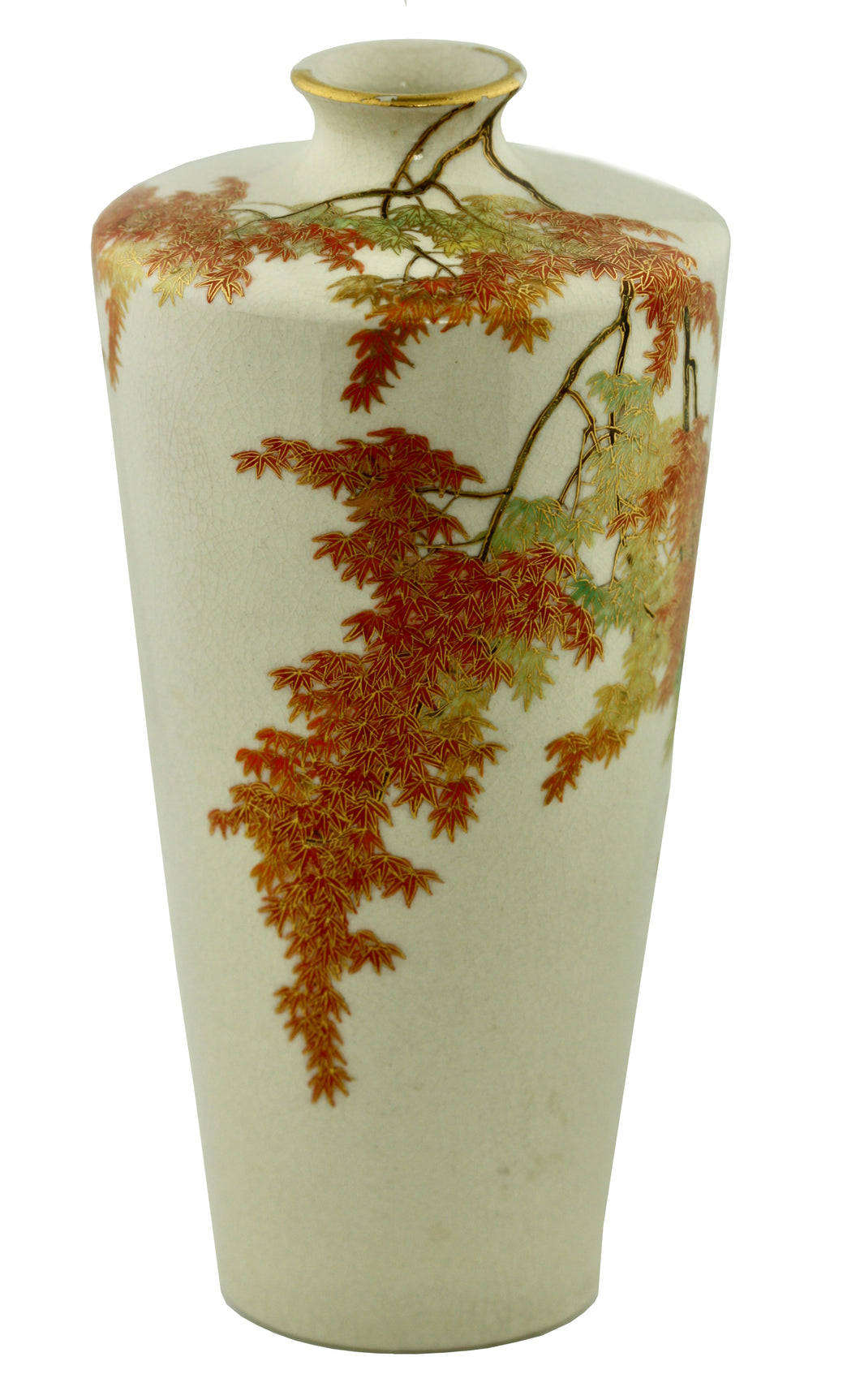 A Satsuma Tapering Cylindrical Square High-Shouldered Vase by Yabu Meizan