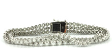 Load image into Gallery viewer, Three Row Tennis Bracelet