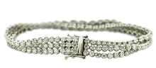 Load image into Gallery viewer, Three Row Tennis Bracelet