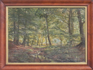 Christian ZACHO (1843-1913) Peter Morch Christian ZACHO "A sunlit glade" oil on canvas