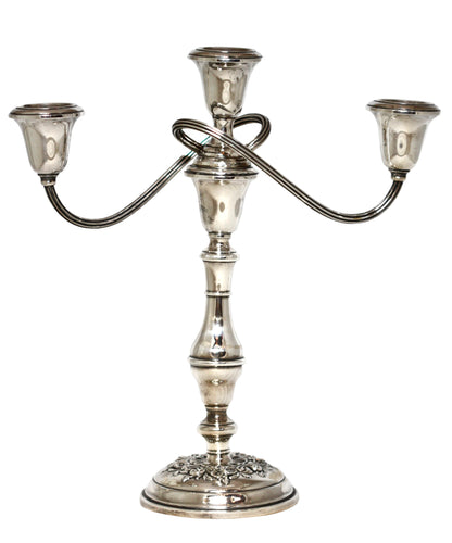 An American Silver Three-Light Candelabra