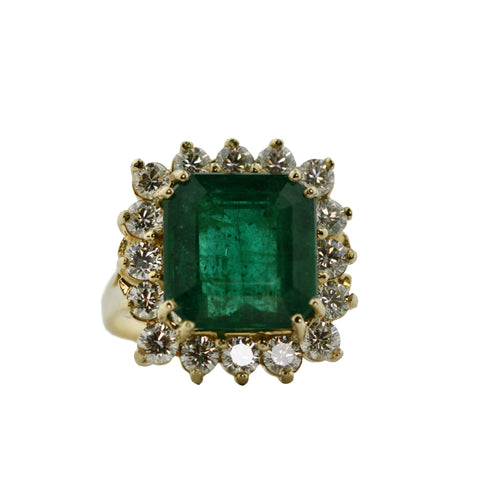 Emerald and Diamond Ring