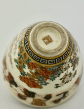 Load image into Gallery viewer, A Satsuma Earthenware Flat Shouldered Ovoid Vase with garlic mouth by Yabu Meizan