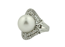 Load image into Gallery viewer, SOUTH SEA CULTURED PEARL AND DIAMOND RING