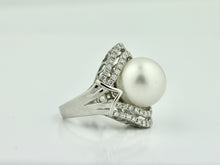 Load image into Gallery viewer, SOUTH SEA CULTURED PEARL AND DIAMOND RING