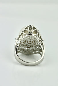 SOUTH SEA CULTURED PEARL AND DIAMOND RING