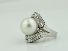 Load image into Gallery viewer, SOUTH SEA CULTURED PEARL AND DIAMOND RING