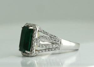 Emerald and Diamond Ring