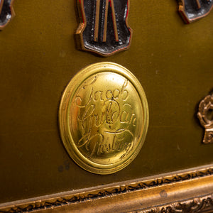 A brass table clock,Jacob Gulder, 20th Century