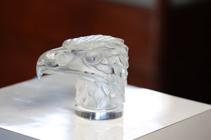 Lalique - Paris, France (Modern) "Eagle Head" Crystal Mascot Signed LALIQUE France