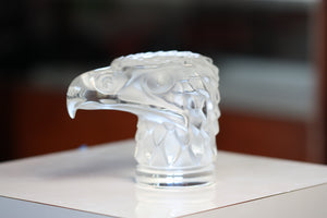 Lalique - Paris, France (Modern) "Eagle Head" Crystal Mascot Signed LALIQUE France