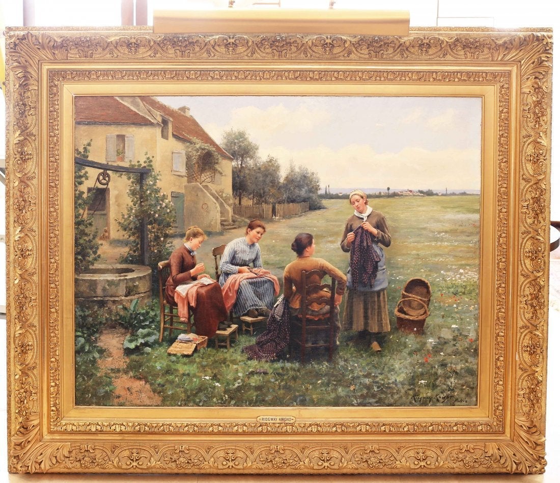 Daniel Ridgway Knight, the Sewing Circle Signed 'Ridgeway