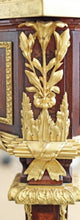 Load image into Gallery viewer, FINE LOUIS XVI STYLE TULIPWOOD AND FRUITWOOD MARQUETRY  MAHOGANY BUREAU PLAT