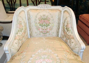 Louis J. Solomon, Chaise Lounge wood with fabric upholstery